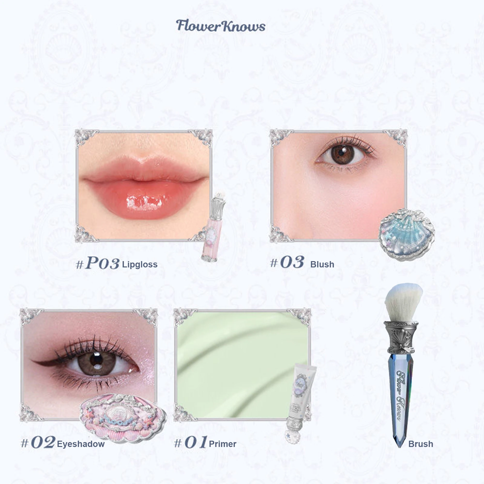 Flor sabe cisne ballet série sombra maquiagem conjuntos de presente kit de maquiagem tudo-em-um maquillage professionnel para mulher kit completo