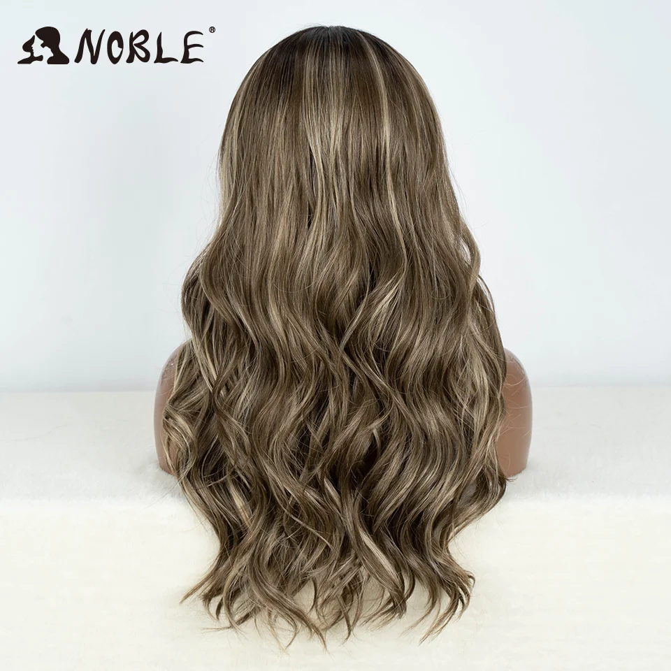 Noble Synthetic Lace Front Wig Baby Hair Wig Long Wavy 24 \