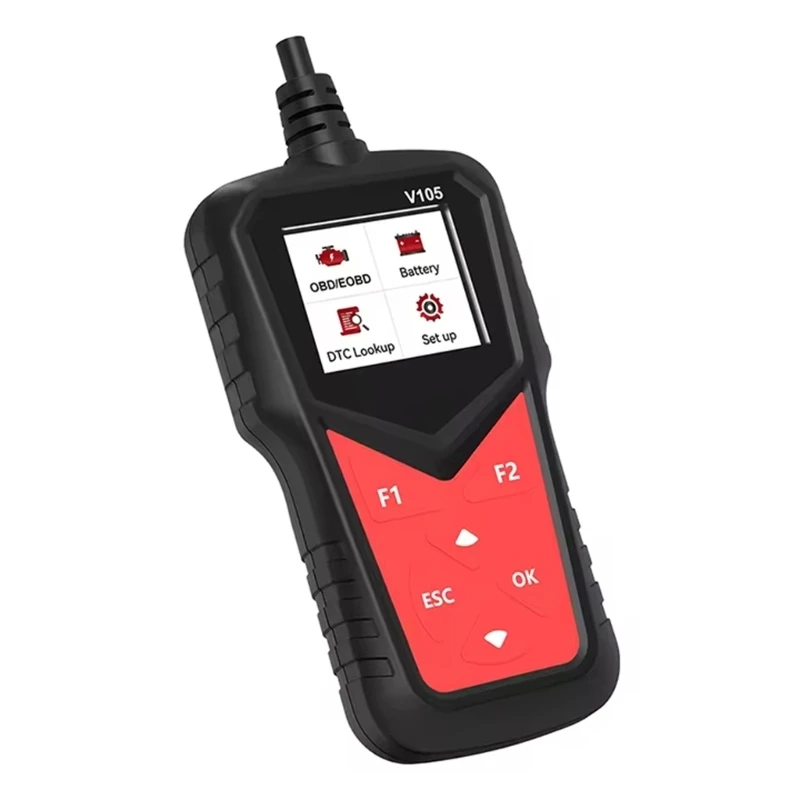 57BA OBD2 Vehicle Diagnostic Tool with Display and Control Pad, Handheld OBD2 Diagnostic Device, Direct Use Fault Check Device