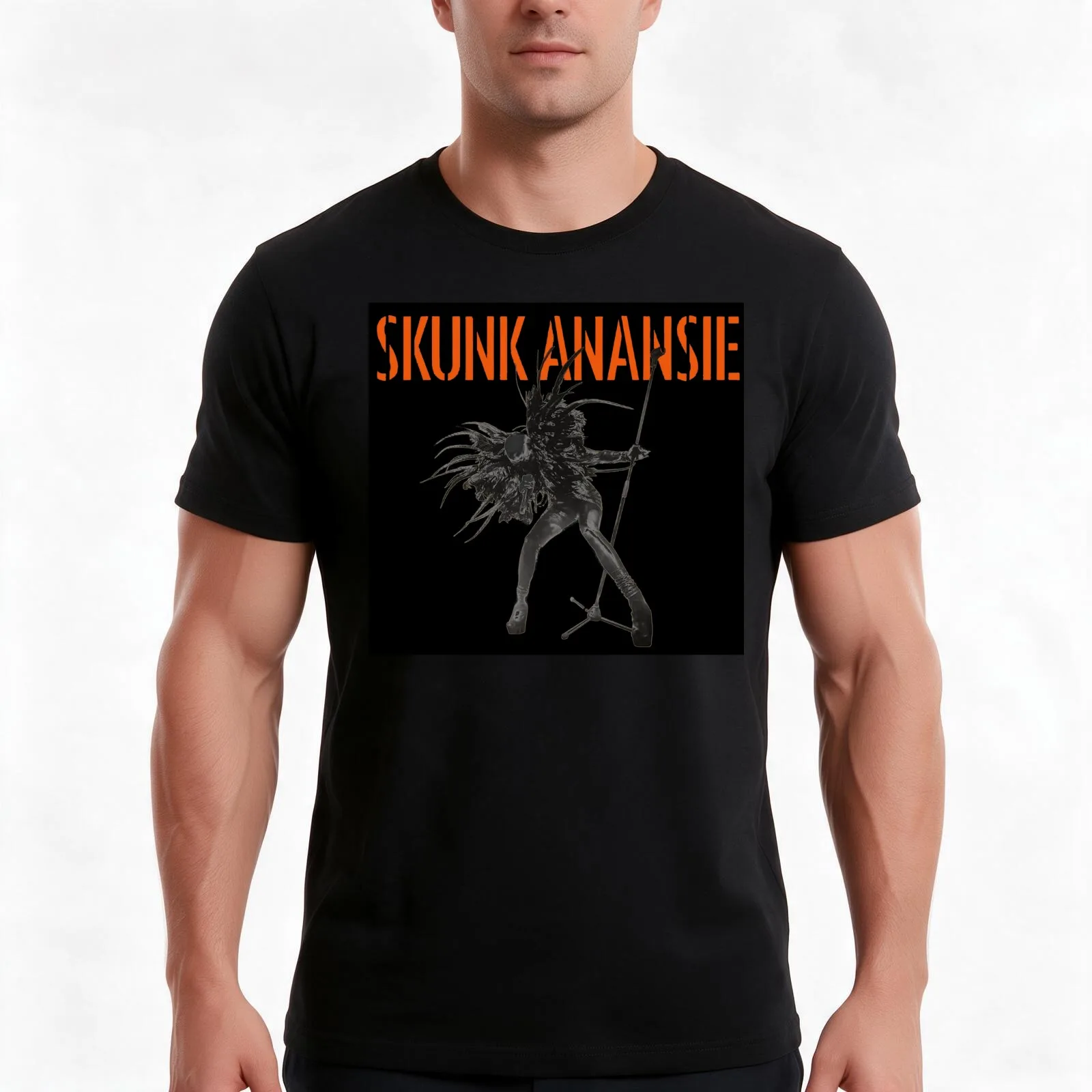 Skunk Anansie Music Band Tour T-Shirt, Summer Casual Cotton Tee, Oversized Streetwear Tops, Vintage Graphic Print, 100% Cotton