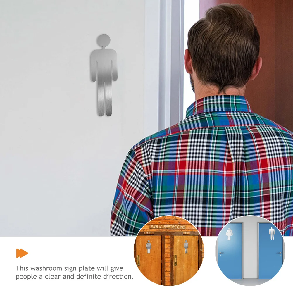 

1 Pair Bathroom Signs For Men Women Washroom Sign Plate Toilet Identification Farmhouse Door Signs Lavatory Restroom Guiding