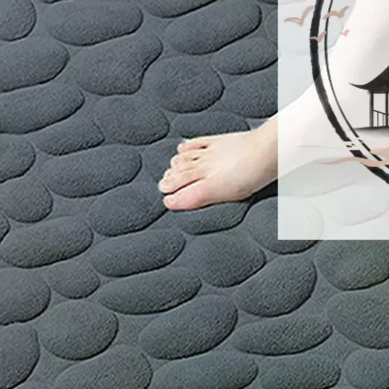 Alfombra de puerta con relieve de adoquines para el hogar, alfombra para puerta de baño, alfombrilla absorbente de viento Simple para pies, alfombrilla antideslizante para el suelo, 1 ud.