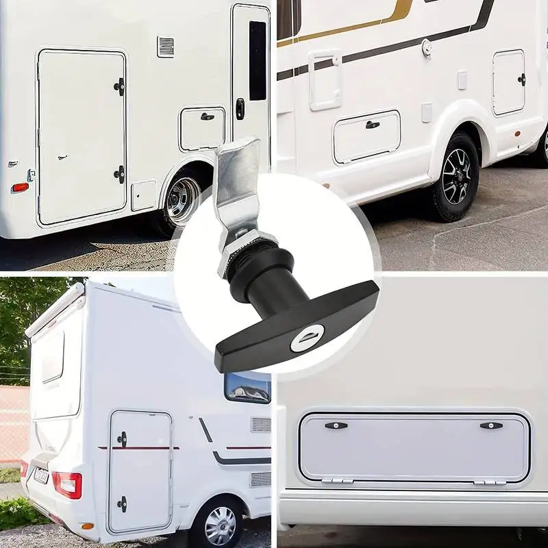 

1set Rv Air Purifier Equipment Lock MS324-1-2T Type Handle Lock With Keys For Motorhome Caravan Camper Van RV Accessories