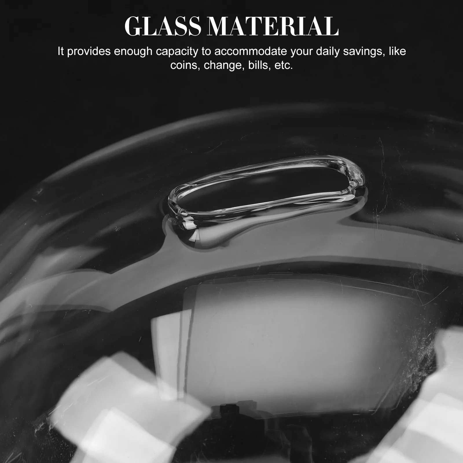 

Lovely Piggy Clear Glass Pig Form Coin Holder for Children Money Saving Capacity Decor Kids Birthday Christmas Gift