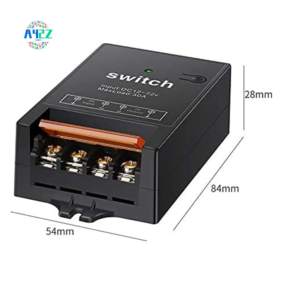 

A42Z-переключатель дистанционного управления, реле постоянного тока 12 В/24 В/48 В/72 В 40 А, беспроводной радиочастотный переключатель с дистанционным переключателем дальнего действия 984 фута