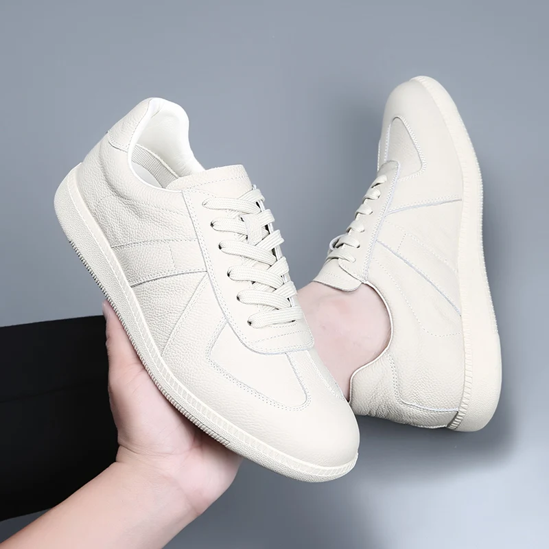 

DIIMANYU Men's Retro Trainers Genuine Leather 2026 Spring Flat Retro Men's Sneakers Casual Breathable Men's Sneakers Shoes