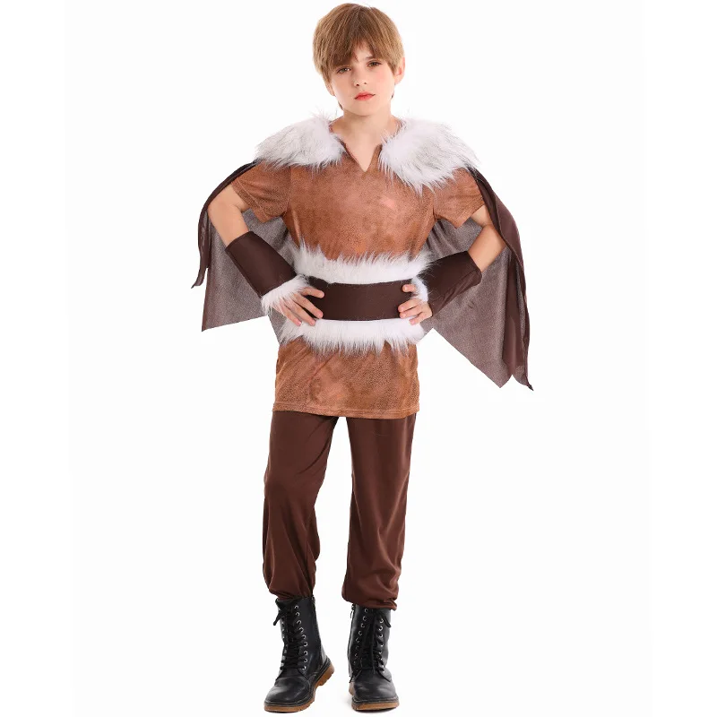 

Fighting Viking Boys Costume Kids Renaissance Outfits Medieval Halloween Costume Ren Fair Dress Up Parties LARP