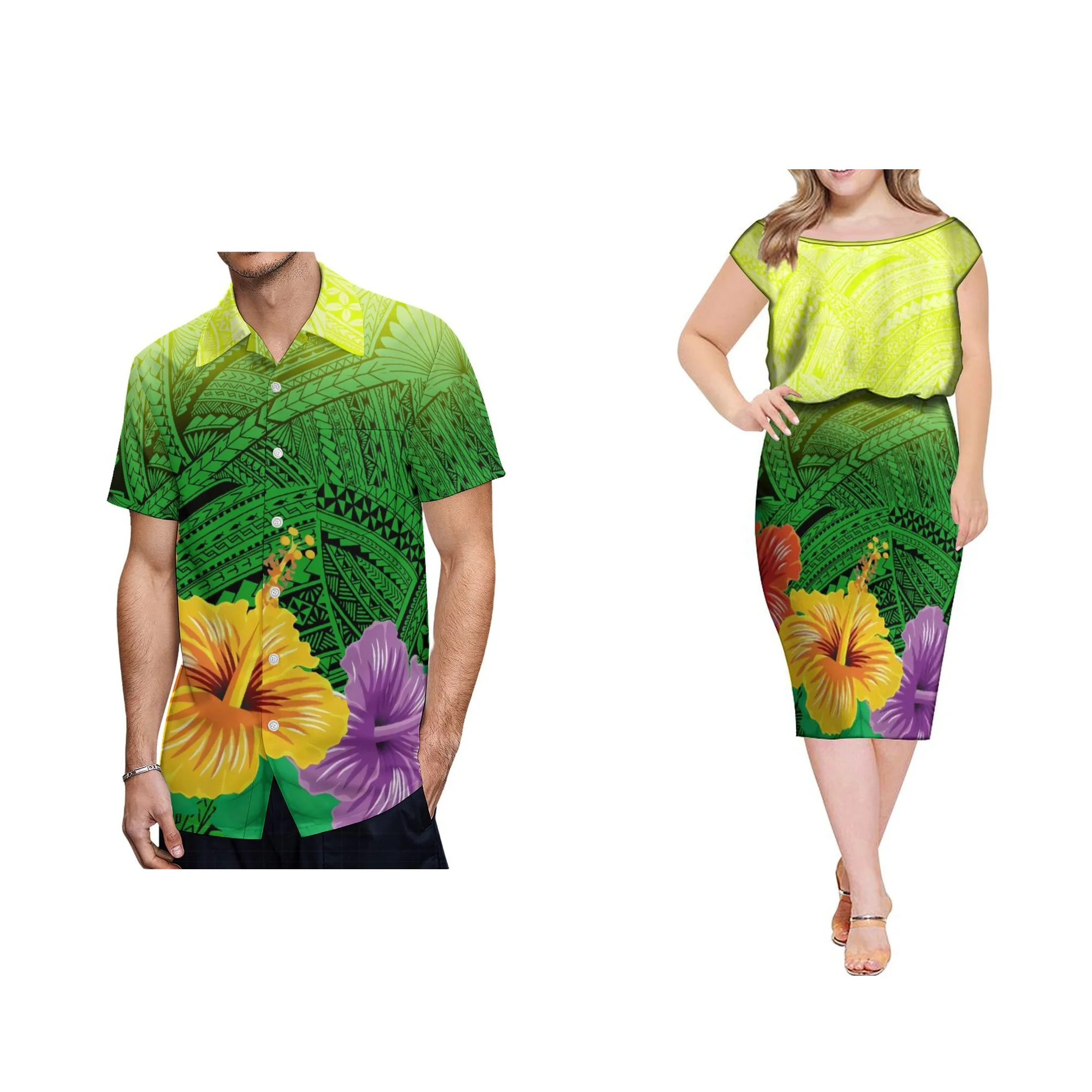 Hot Women'S Fashion Dress Hawaii Midi Party Tight Sexy Dress Polynesian Tribe Pattern Plus Size image 2