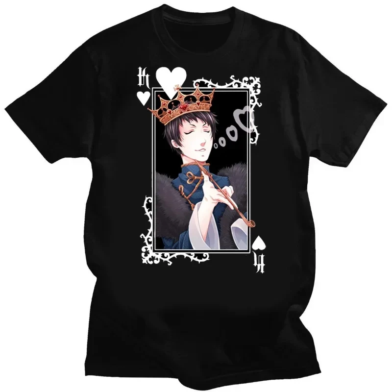 Japanese Anime Kuroshitsuji Toboso Yana T Shirt Black Butler Sebastian Cartoon Manga Graphic Tshirts Cotton Otaku Streetwear Tee