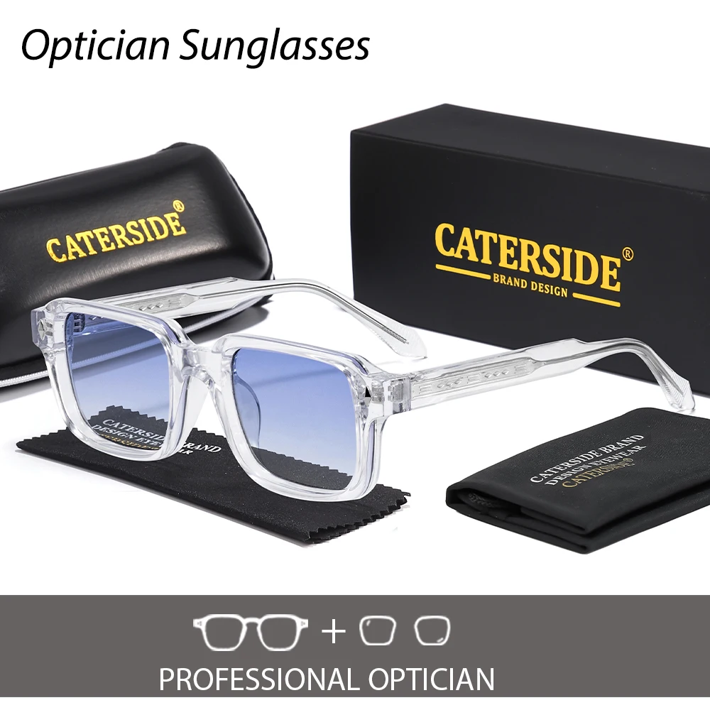

Мужские оптические солнцезащитные очки CATERSIDE, высококачественные квадратные очки по рецепту, брендовый дизайн, женские очки для путешествий на открытом воздухе, UV400