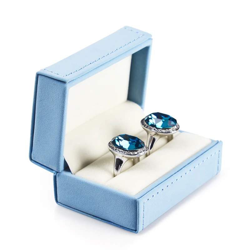 

G Wedding Proposal Ring Box Sky Blue Necklace Bracelet Jewelry Custom Gift Box H00202