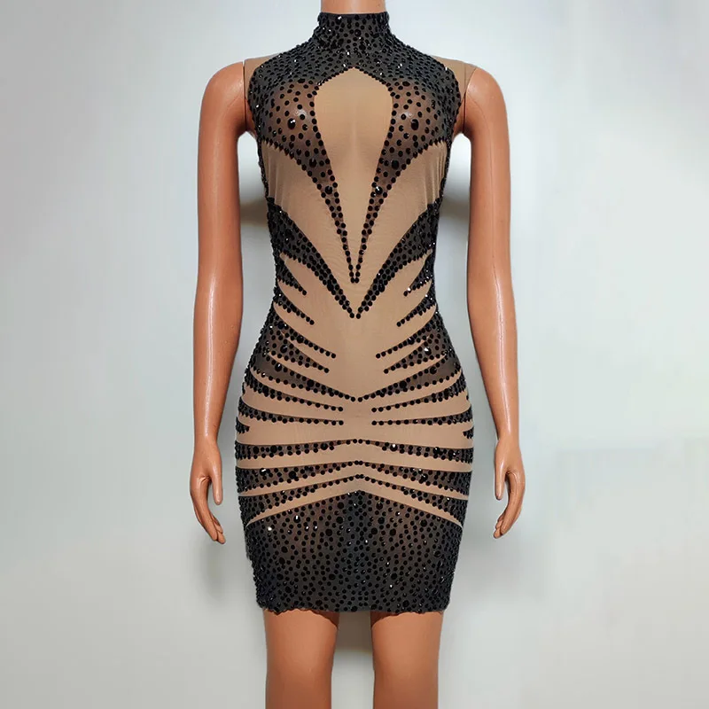 

Sexy Black Diamond Evening Dress Dating Photo Birthday Party Red Carpet Catwalk Hosting Banquet Dress Vestidos De Fiesta De Lujo