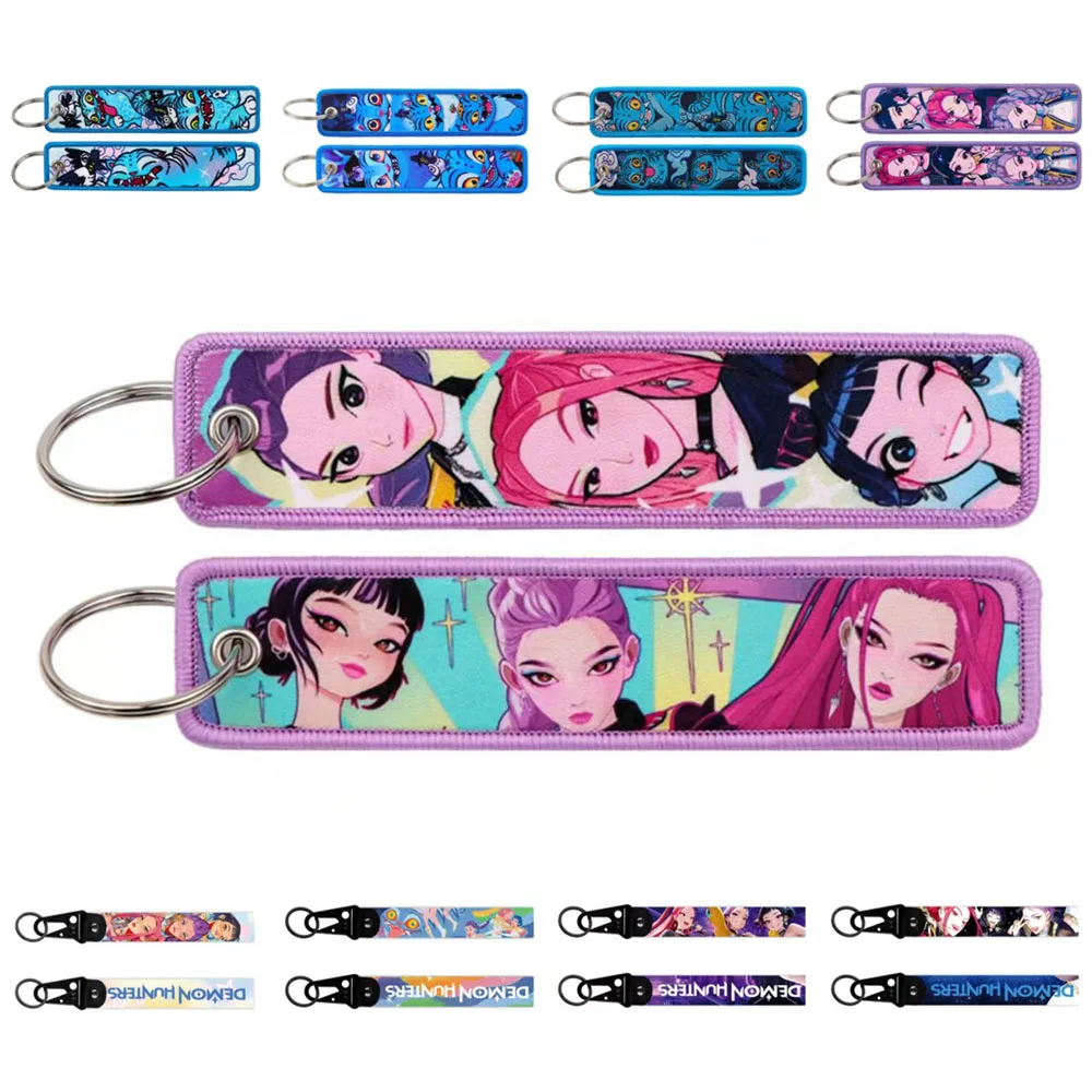 KPOP Witch Hunter Group Fan Merch Eagle Claw Buckle Llavero de aleación Etiqueta tejida de cuero Amuleto de tela Llavero de coche y colgante de bolso