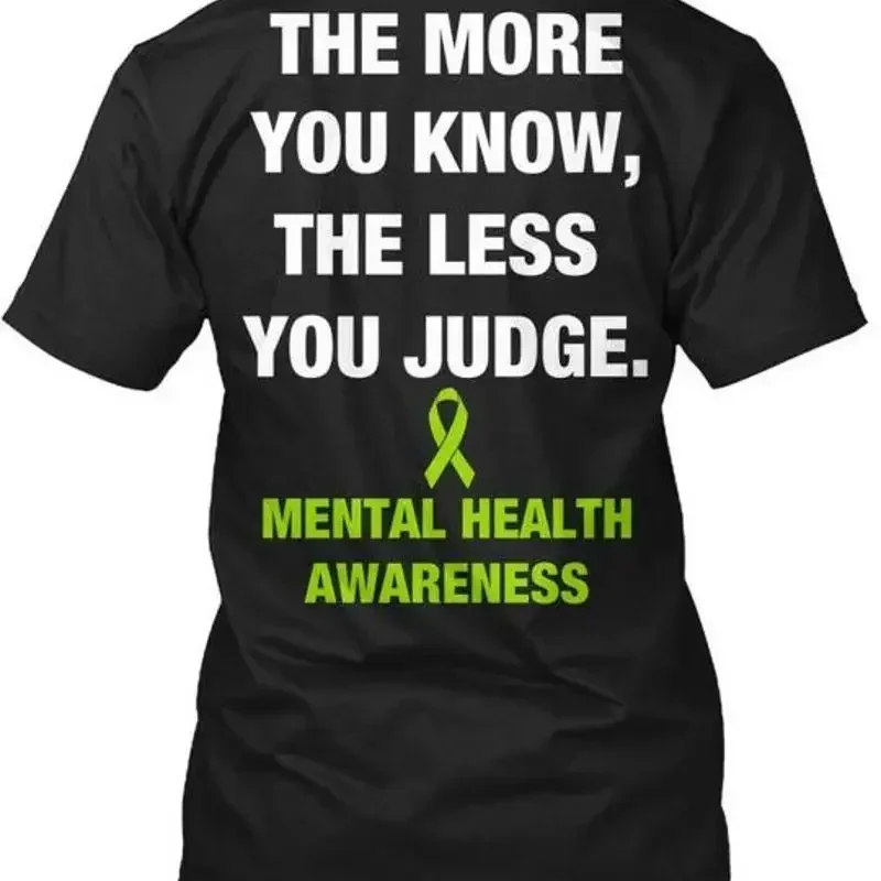 T-Shirt „Mental Health Awareness The More You Know“ – Hergestellt in den USA, Größe S 5XL