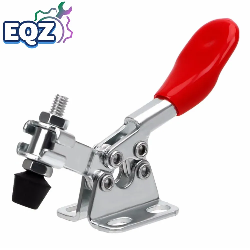 GH-201 Horizontal Toggle Clamp Quick-Release Toggle Clamps 27kg Large Holding Capacity Hand Clip Tool Clamps for Woodworking