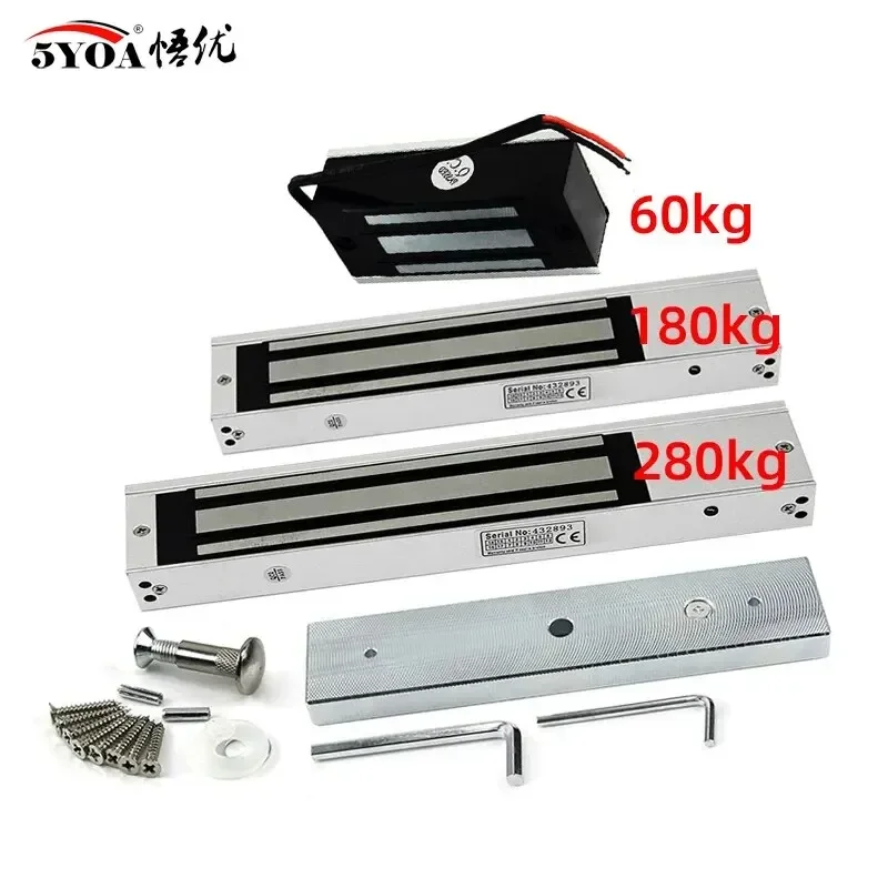 5YOA Magnetic Lock Electronic Door Lock Electric Gate Opener Suction Holding Force Electromagnetic For Access Control System