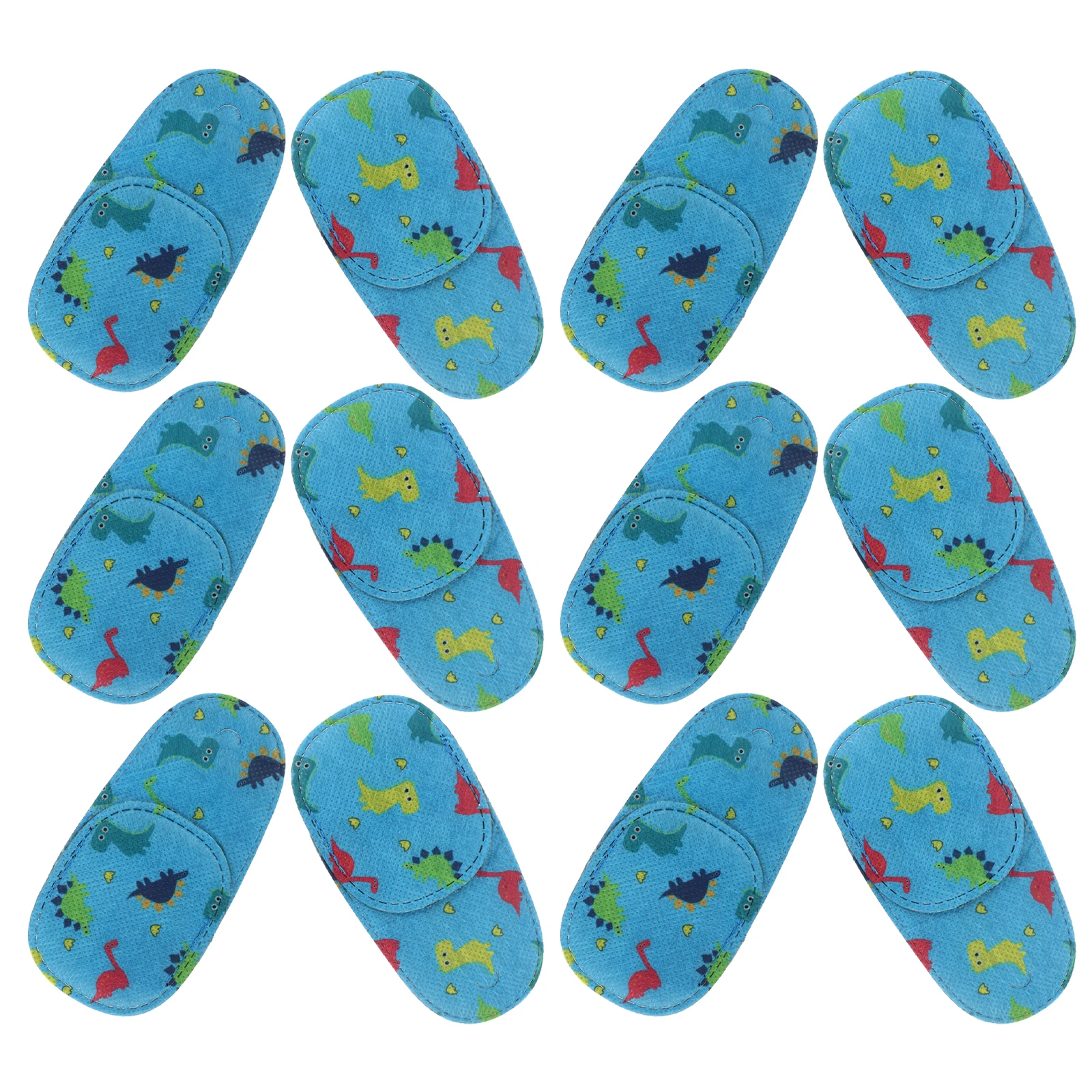 

12 Pcs Vision Training Eye Patches Kids Amblyopia Covers Cartoon Blue Non Woven Fabric Comfortable Lightweight Fits Glasses
