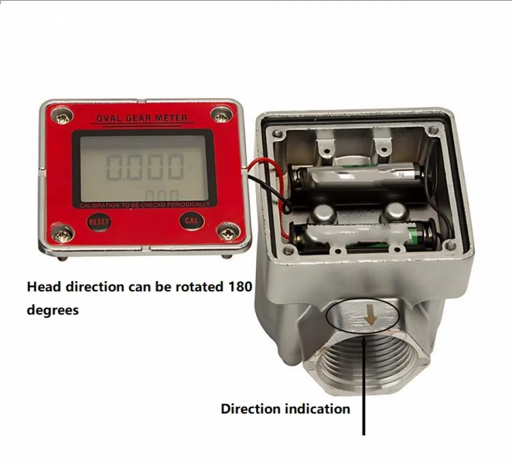 DN20 DN25 Electronic Flowmeter Digital Display Flow Meter Oval Gear Flow Meter Liquid Oil Diesel Kerosene Gasoline Liquid Meter