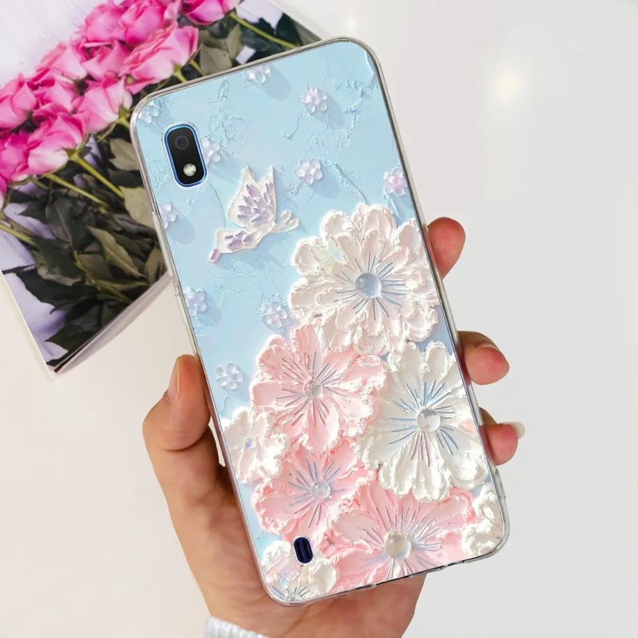 For Samsung Galaxy A10 Case Soft Silicone Butterfly Phone Case For Samsung Galaxy A10 A 10 A105F A105 TPU Cover Clear Slim Funda