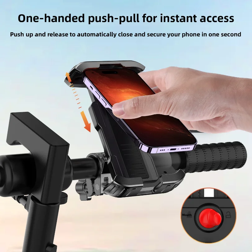 Electric Vehicle Phone Holder For Bicycles, Motorcycles And Electric Bikes, Shockproof And Vibration-absorbing Navigation Mount