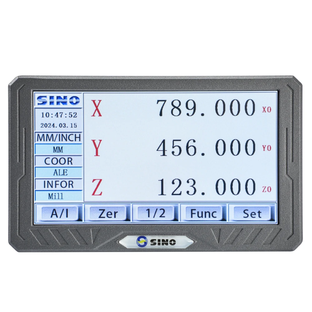 NEW SINO SDS200S 3 Axis LCD Full Touch Screen Digital Readout DRO Metal Cover Linear Scale Display Counter For Milling Lathe