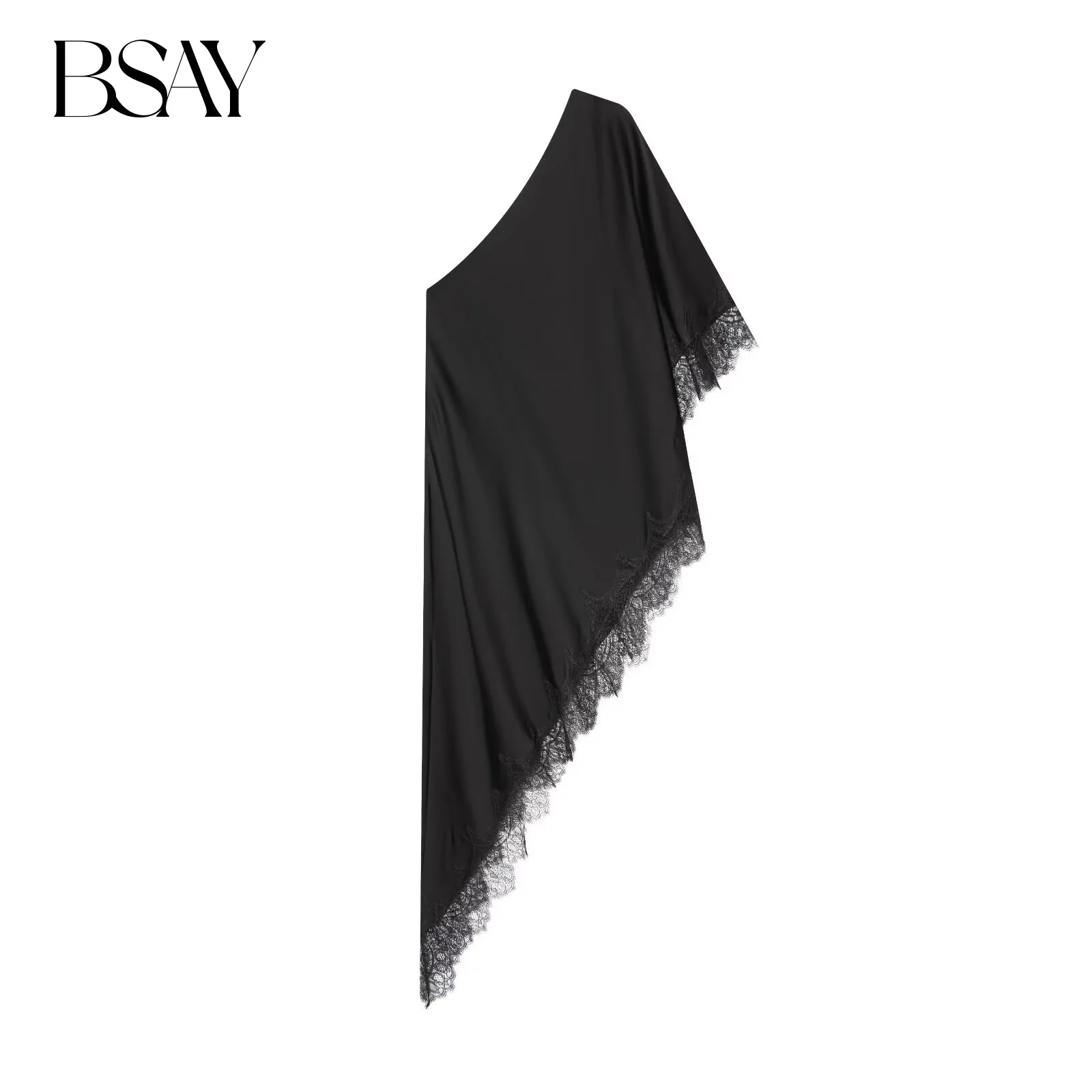 BSAY Asymmetrische Spitze Tops für Frauen Mode Herbst Winter Neue Lange Ärmel Bluse Straße Kleidung Shirts Chic Damen Top