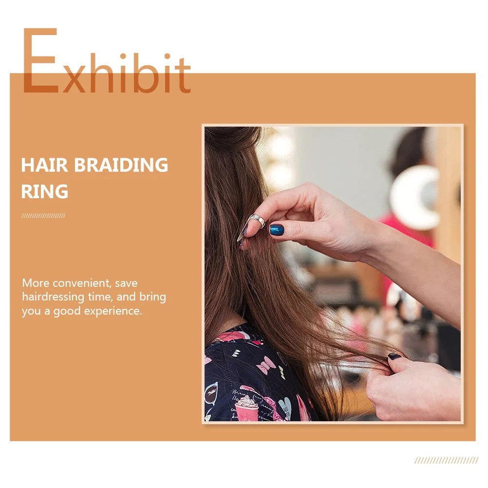 

1 комплект, серебряные кольца для пробора волос, браслеты, инструмент для секционирования волос для плетения, наращивания, мелирование, использование в салоне