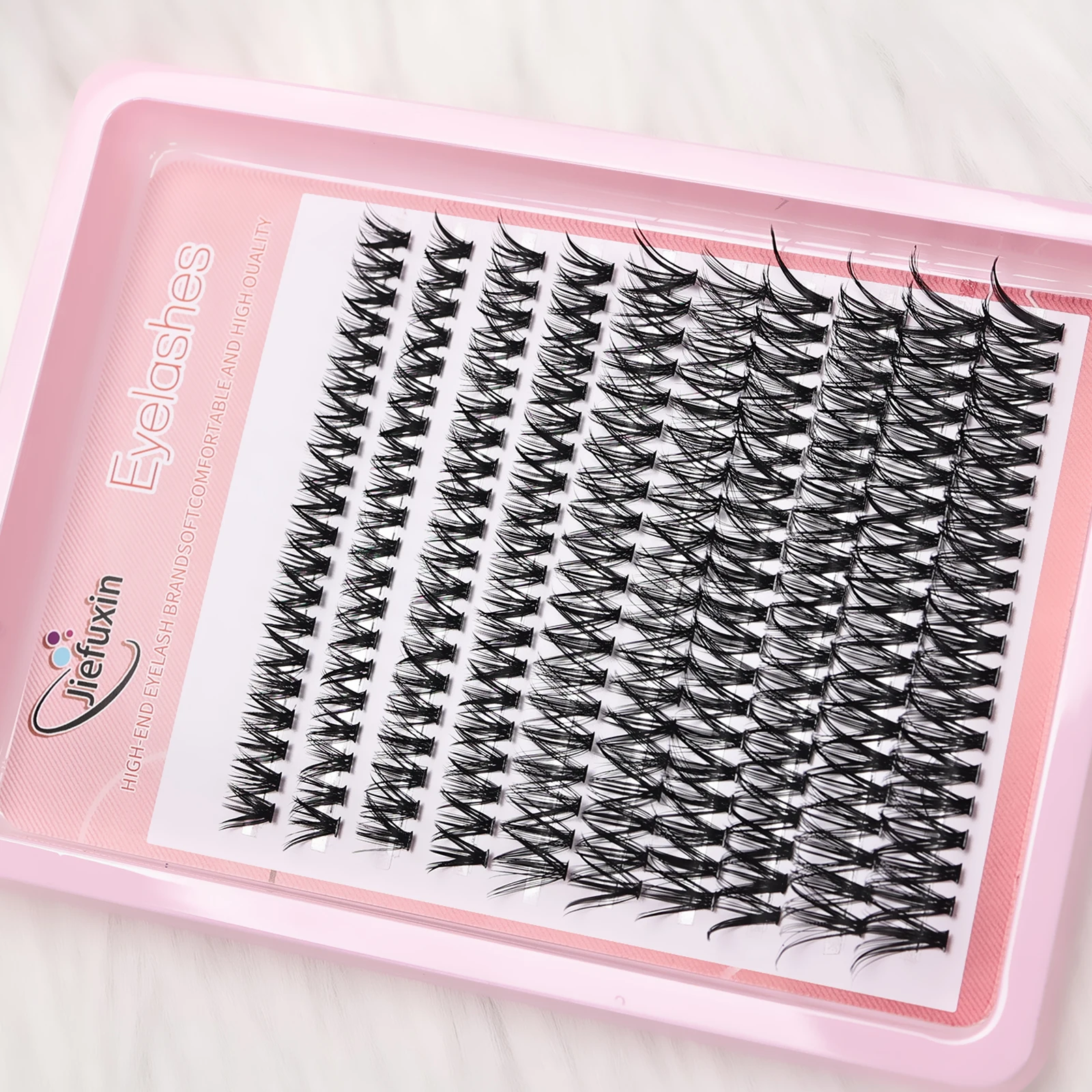 200PCS Individual Lash Clusters 8-16mm D Curl Mixed Volume Lashes Natural Look DIY Eyelash Extensions Reusable
