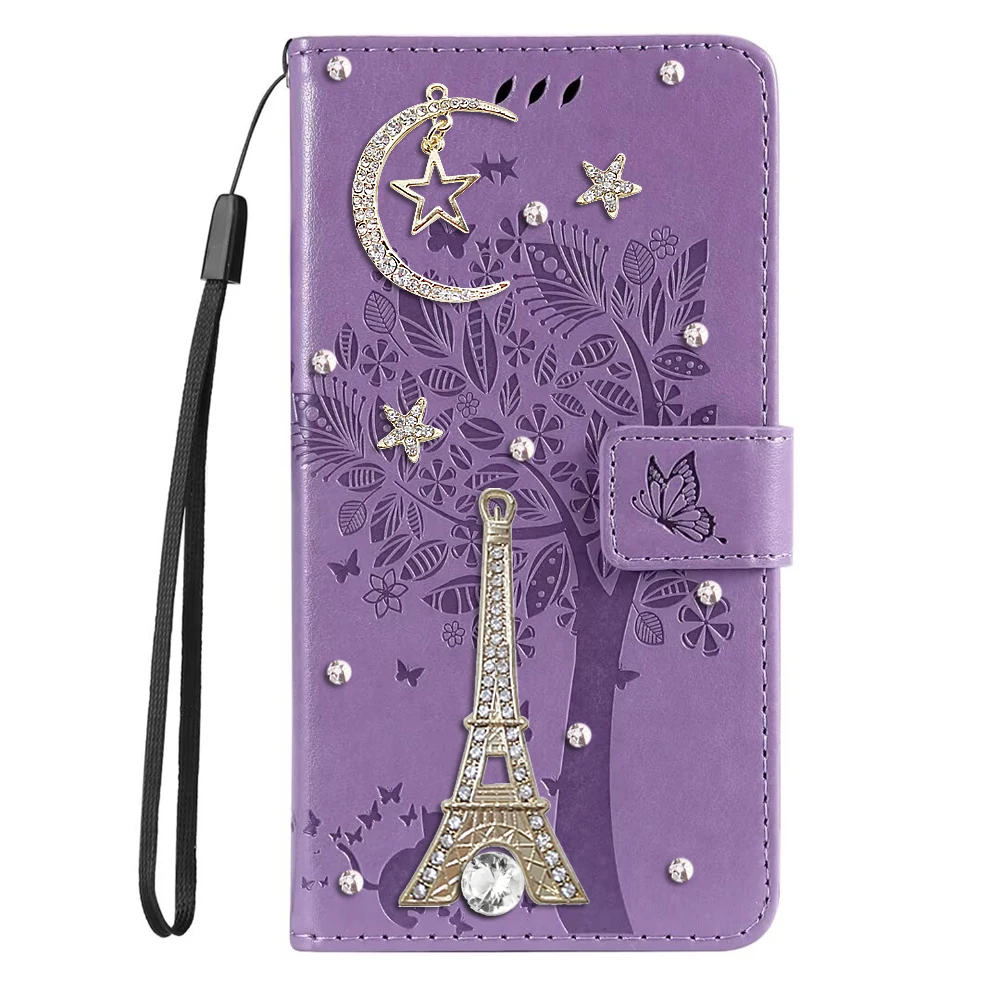 

Wallet Card Slot Flip Leather Case For Samsung Galaxy S23 Ultra S22 Plus S21 S20 FE S10E S9 Note 20 Ultra 10 Moon Funda