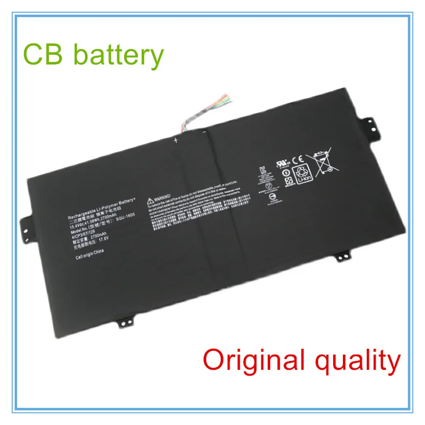 Original quality Laptop Battery For 15.4V 41.58Wh SQU-1605  For 7 SP714-51 SF713-51 Swift 7 S7