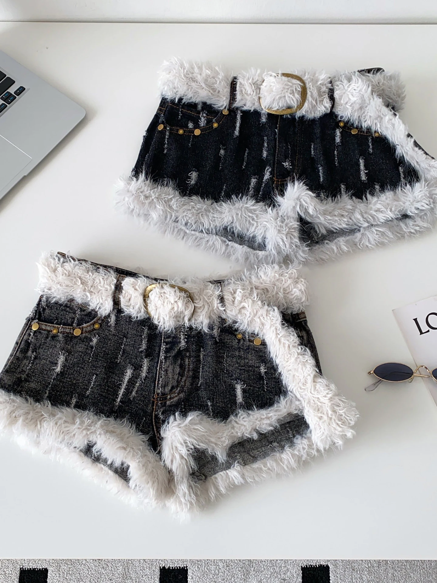 

Низкопоясные джинсы-клеш из денима с мехом, женские, облегающие, осенне-зимние, новые, в стиле ретро, американские, расклешенные, женское нижнее белье