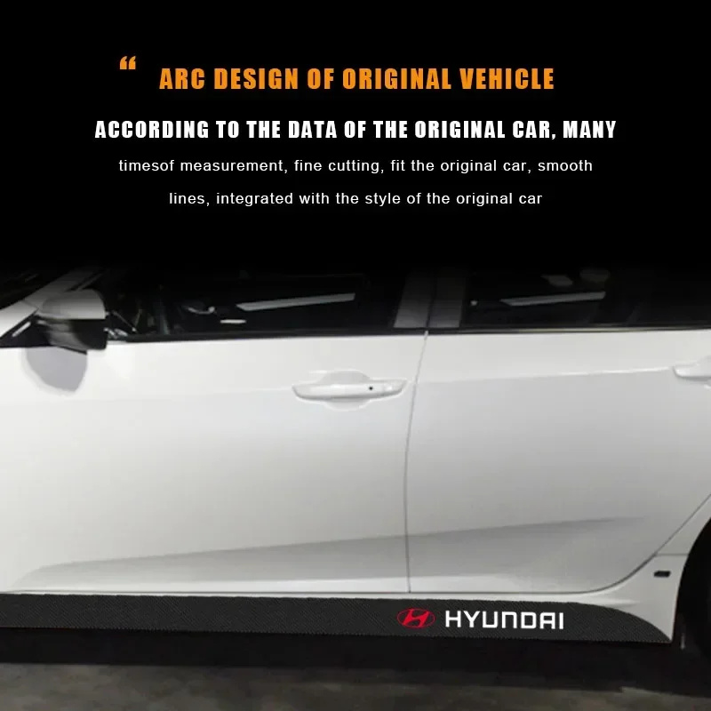 2 قطعة ملصقات السيارات الجانبية الجانب تنورة سيارة ملصق مائي لشركة هيونداي i30 توكسون إلنترا مكان باليساد تيراكان أكسنت كونا فيلوستر سوناتا #2