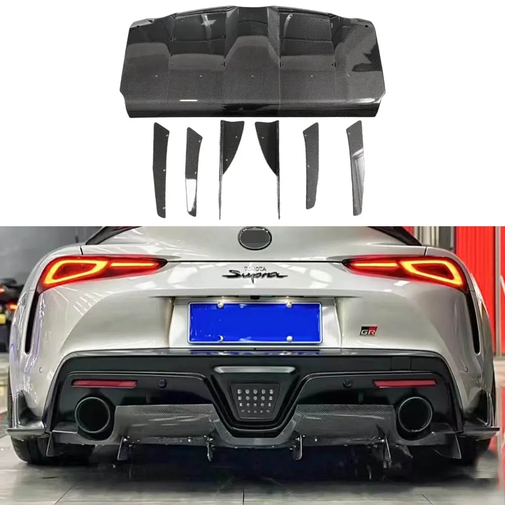 

Задний диффузор V-образного типа из углеродного волокна для Toyota Supra a90 a91 mkv, губа заднего бампера