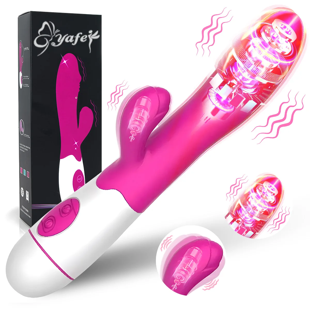 Vibrator Kelinci Dildo Getaran Ganda Kuat Stimulasi Titik G Klitoris Masturbator Pemijat Vagina Dewasa Untuk Wanita Mainan Seks