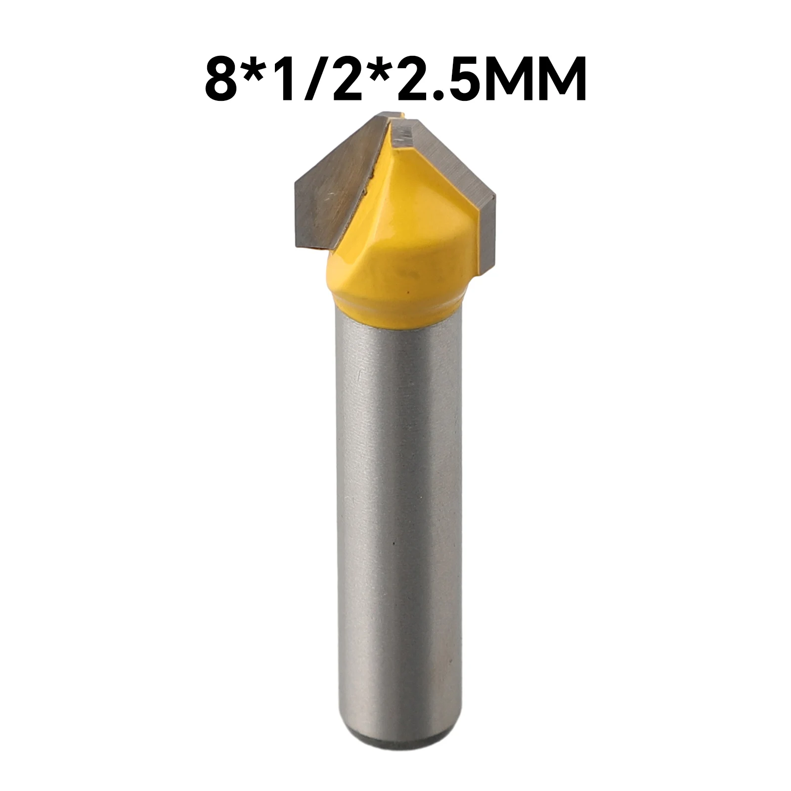 

1pc Carbide Wood Router Bit 8mm Shank 90 Degree V-Shaped Flat Head Chamfer Engraving Milling Cutter Woodworking Trimming Tool