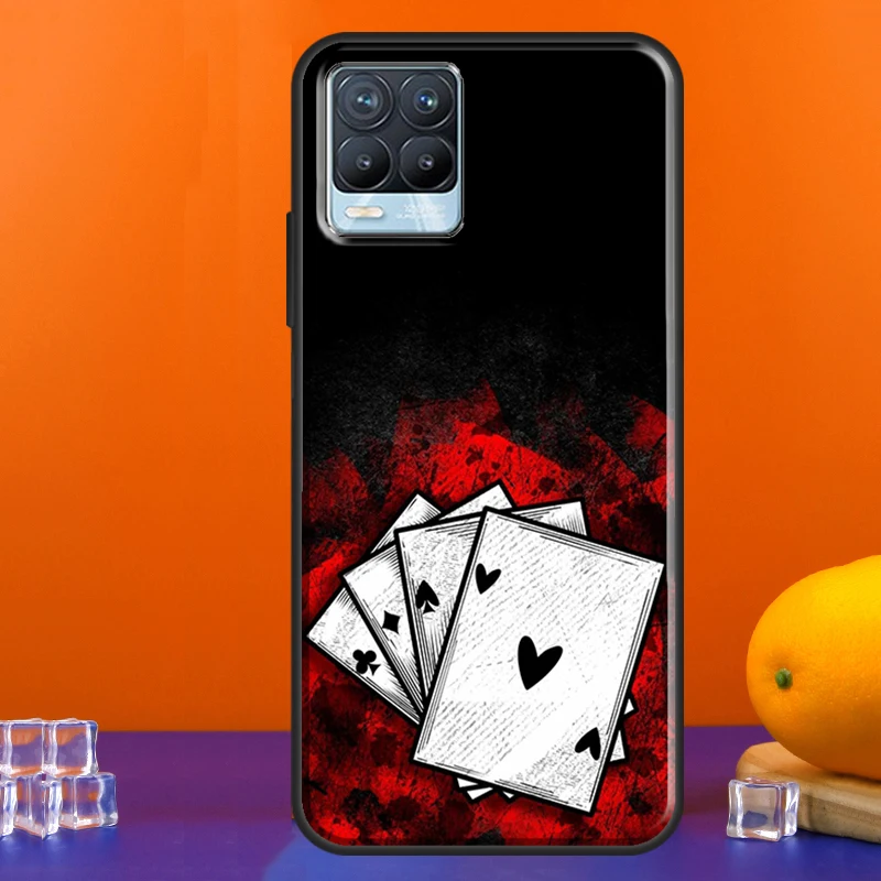 Mystery Poker Card Case For Realme C55 C35 C33 C31 C30 C21Y C15 C11 8 9 10 11 Pro Plus Realme GT Neo 5 3 2T 3T