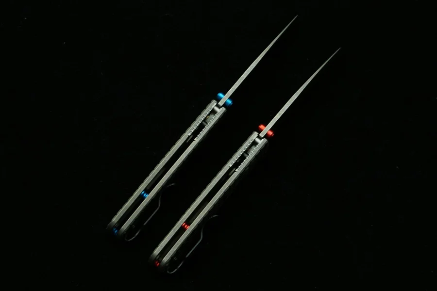 LEMIFSHE 맞춤형 미니 533Ti 리얼 D2 마크 S30V 블레이드 티타늄 손잡이 접이식 칼, 야외 캠핑 주방 생존 EDC 도구