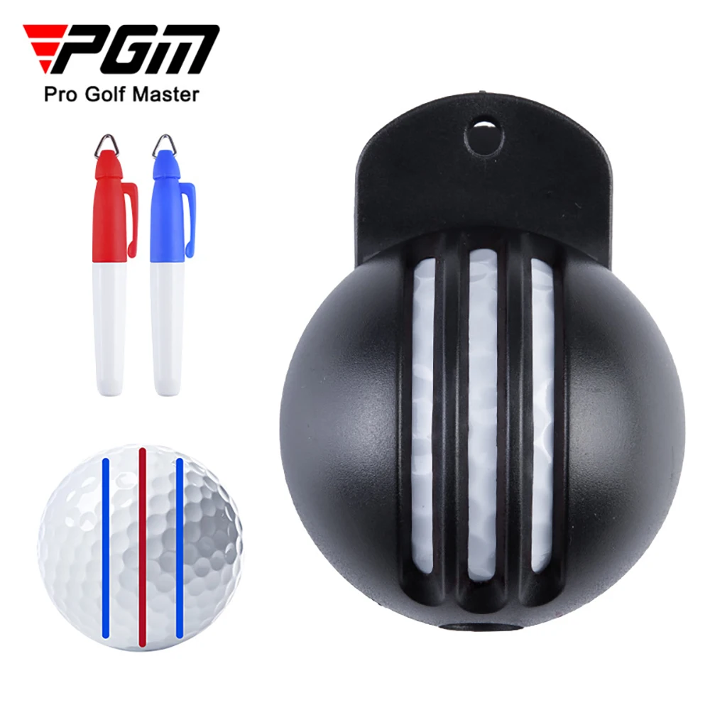 PGM 1pc Golf Ball Line Liner Drawing Marking Alignment Putting Tool Send 2 Pieces Golf Ball Marker Pens Golf Scribe Accessories