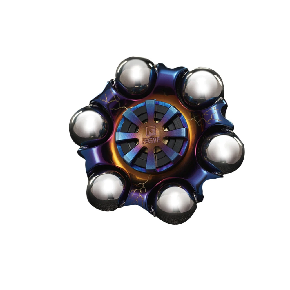 FEGVE EDC Reunion Hand Spinner Titanium Fidget Spinner Stress Relief Toy Fidgeting Spinners Office Desk Accessories