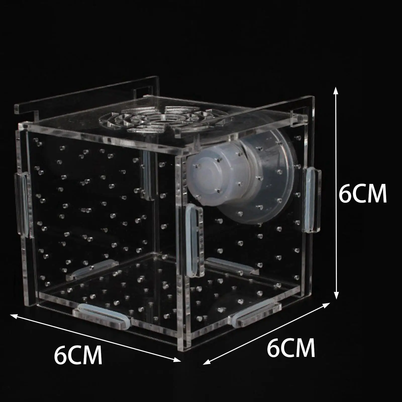 Caja para cría de peces de acuario, accesorio para acuario, caja de cría transparente con aislamiento de peces para Guppy, recién nacido, freír gambas pequeñas