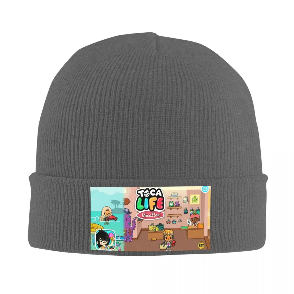 Toca Life Box Toca Boca Cute Game Warm Knitted Cap Fashion Bonnet Hat Autumn Winter Outdoor Beanies Hats for Unisex Adult