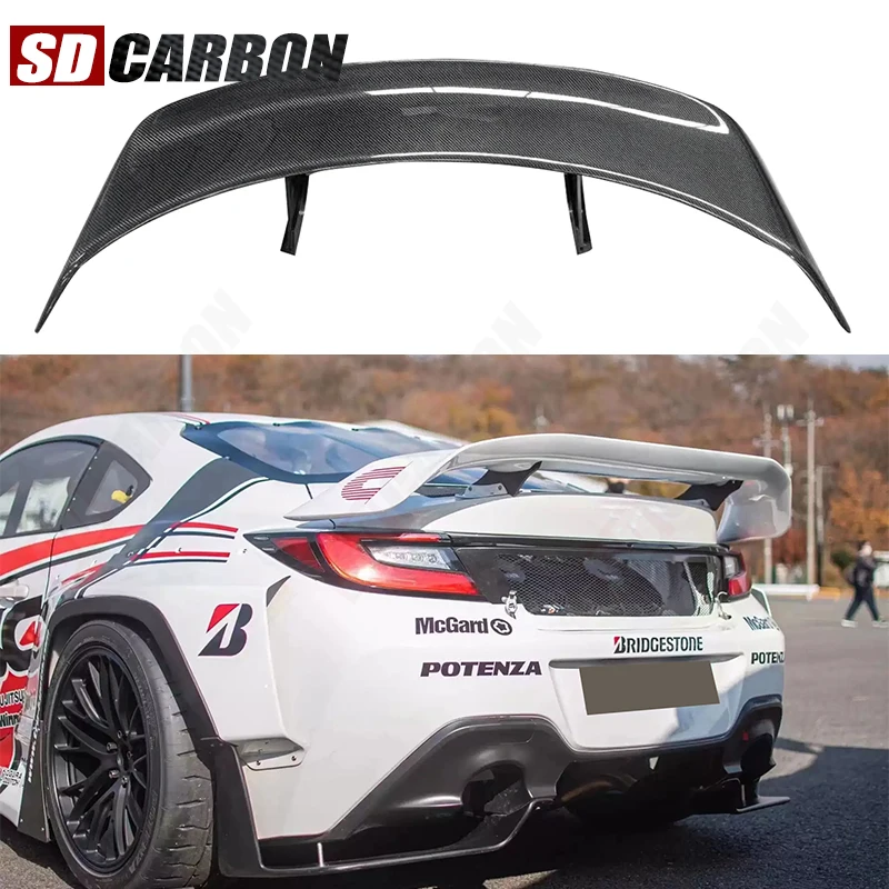 

For Toyota GR86 Subaru BRZ Carbon Fiber Wing Lip Tail Trunk Spoilers Tail fins Rocket Rabbit Style Rear Spoiler body kit