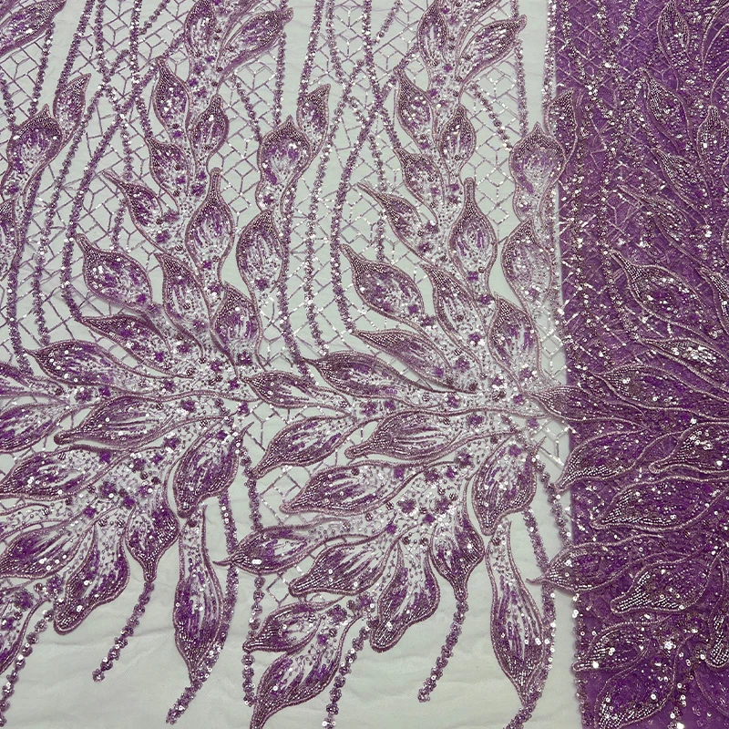 نسيج شبكي من الدانتيل الفرنسي الفاخر، قماش حافة دانتيل مطرز أفريقي عالي الجودة على شكل بتلة مطرز بالترتر