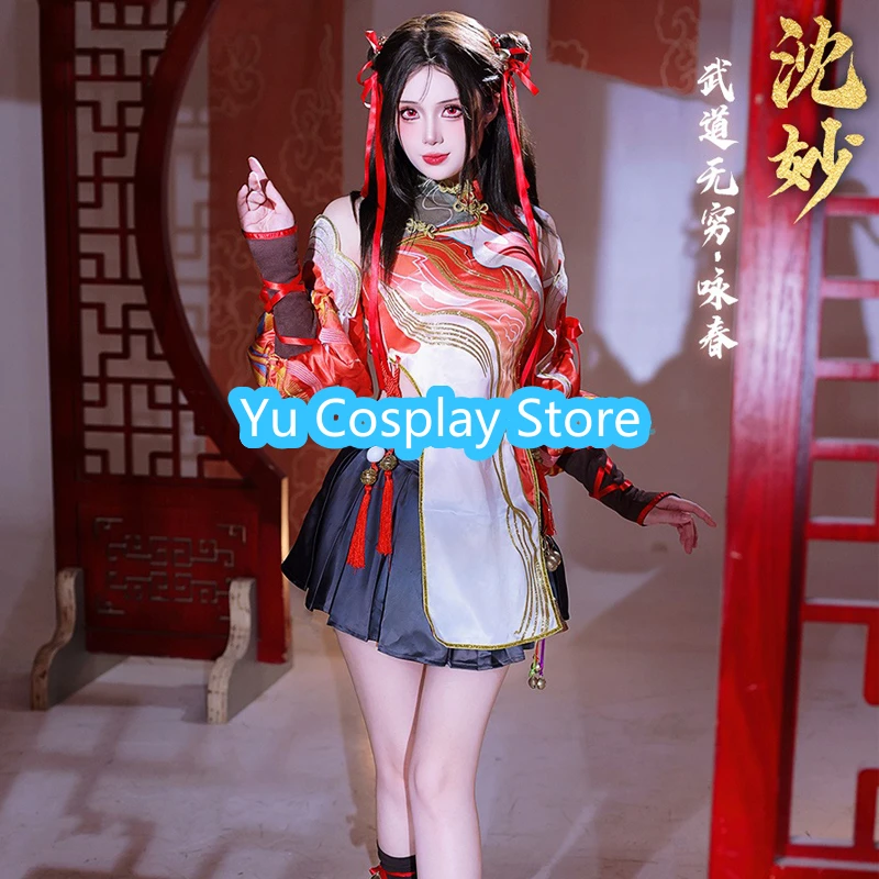 

Game Naraka Bladepoint Shen Miao Cosplay Costume Women Sexy Cheongsam Dress Chinese Kungfu Uniforms Halloween Suit Custom Made