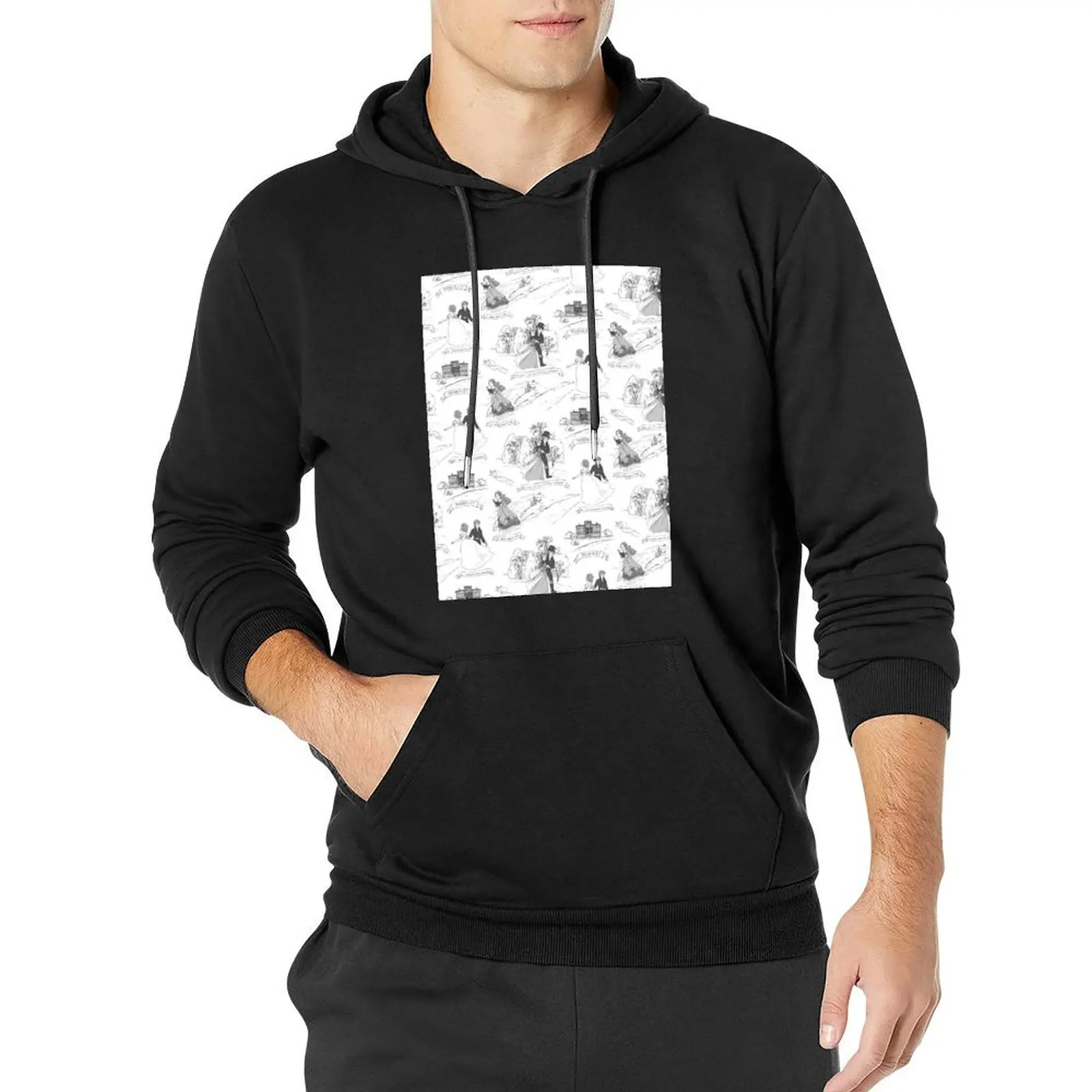 

Pride and Prejudice Toile Pullover Hoodie autumn clothes men's clothing man hoodie