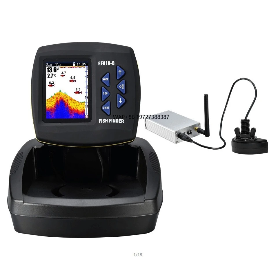 

Portable Wireless Fish Finder Long-Range 300 Meters Detection LED Features 100 Meters for Active Fishing Wholesale for