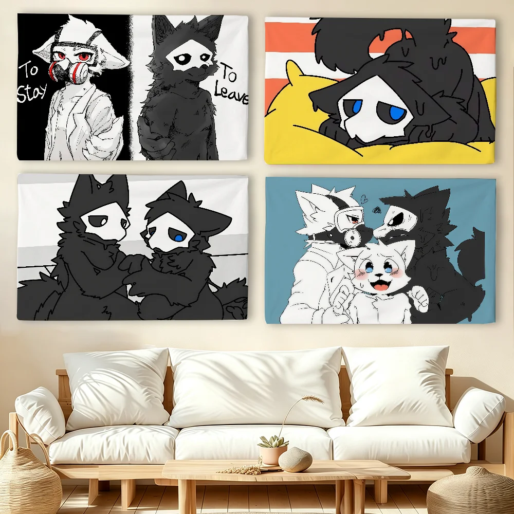 Changed Puro Game furry Shark flag For Living Room Home Dorm Decor Wall Outdoor Camping Party Banner Gifts