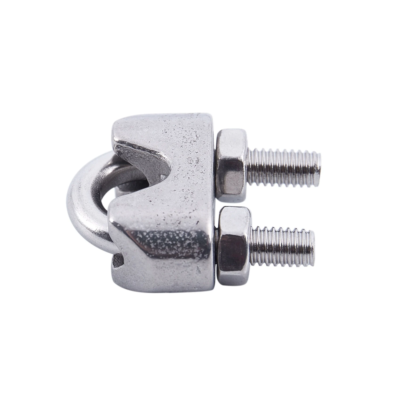 B03C-8Pcs Stainless Steel Cable Clip Saddle Clamp For 5/32 Inch 4Mm Wire Ropes