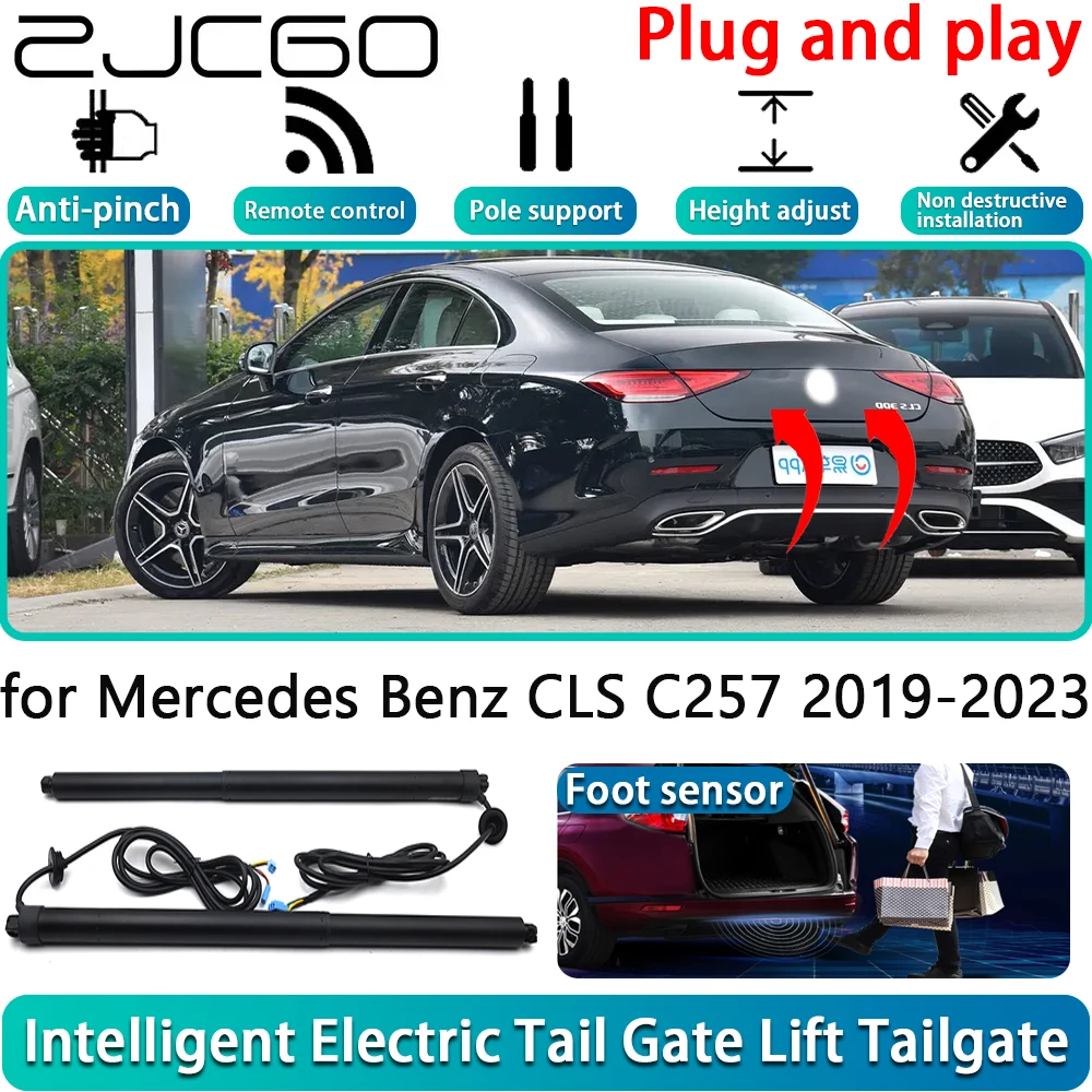 

ZJCGO for Mercedes Benz CLS C257 2019-2023 Electric Powered Tailgate Power Liftgate Automatic Tailgate System With Foot Sensor