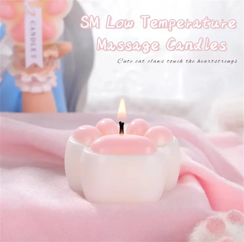 ピンクの猫の3Dセックスキャンドル,低温マッサージ,大人用,エロティック,3個